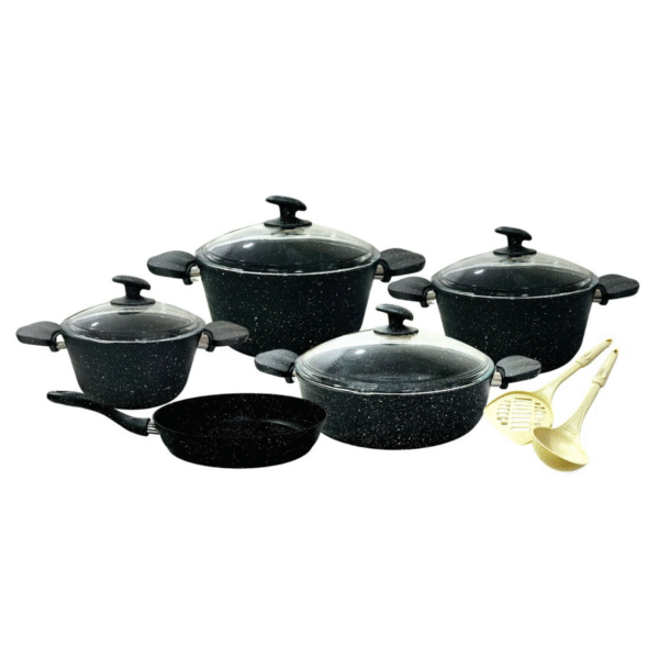 11PCS GRAY COOKWARE SET